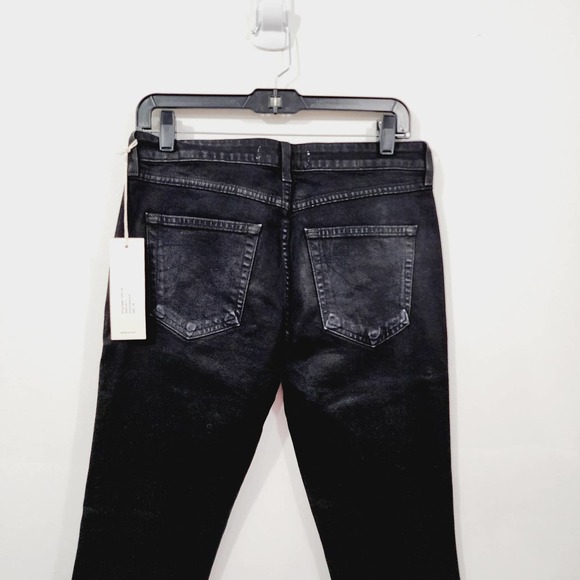 AMO Twist Zip Slim Fit Mid-Rise Ankle Jeans NEW Size 28 in Jett Wash - Picture 11 of 14